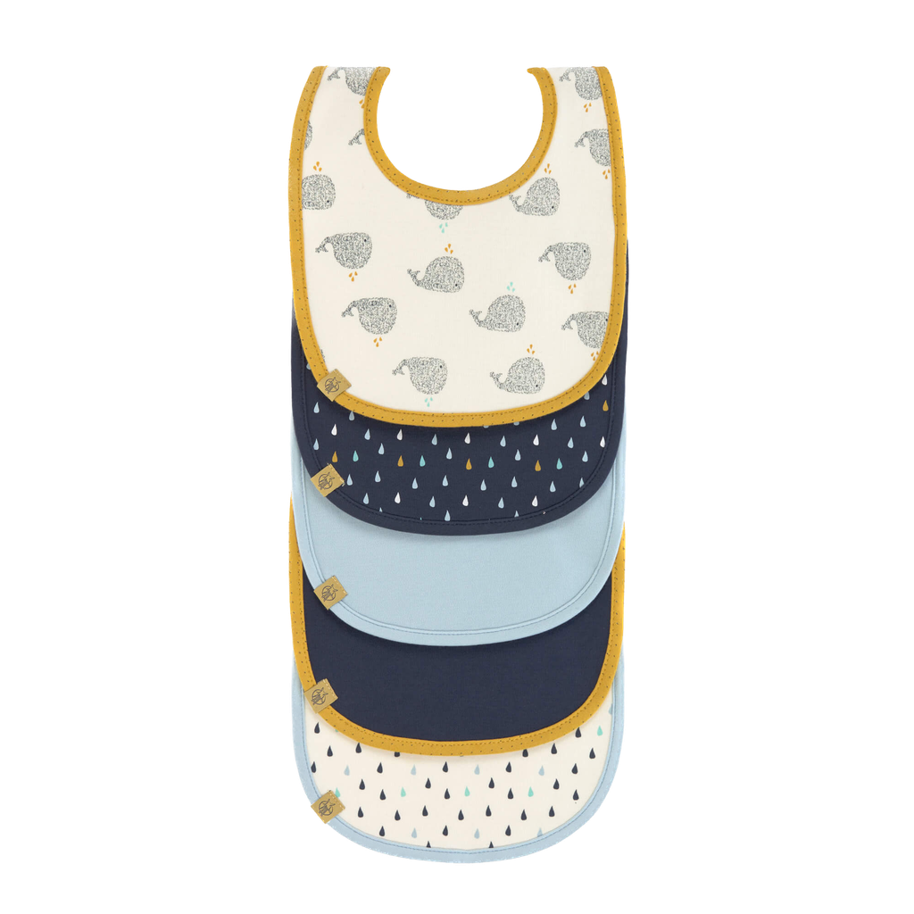 LÄSSIG - Slabbetjes small (5pcs) - Little Water Whale 