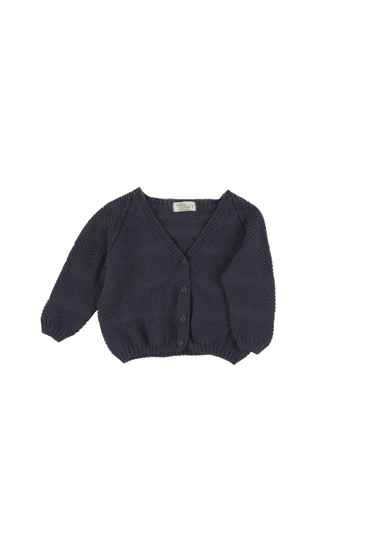 My Little Cozmo - Dante279-4 -
Jacquard tricot baby cardigan - Navy