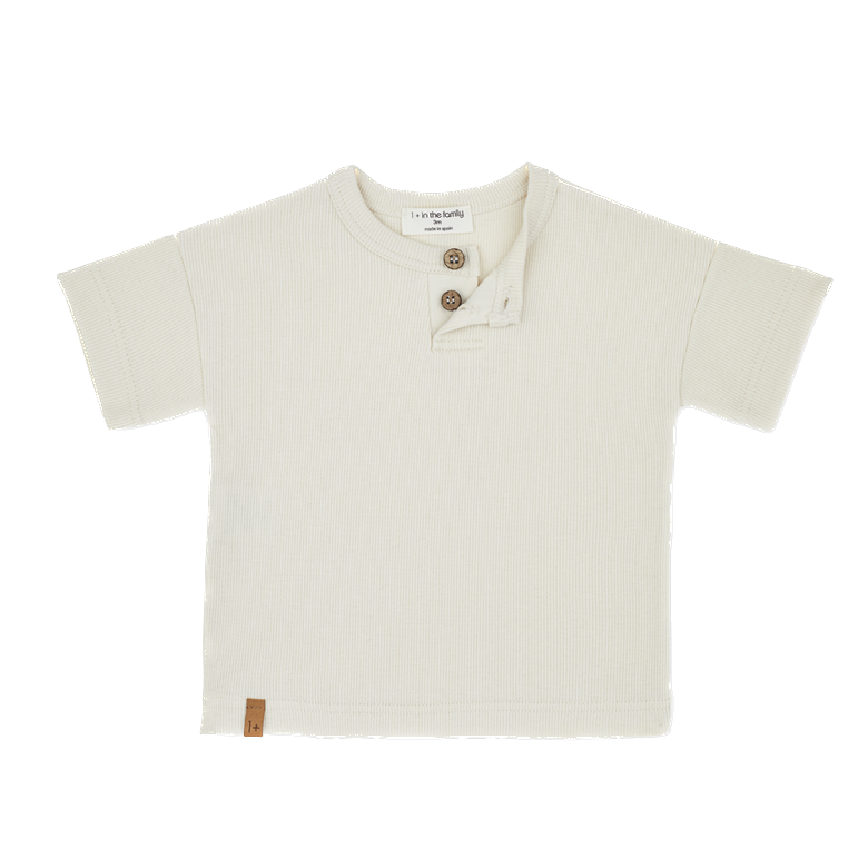 1+ In the family - Nestore short sleeve shirt - Ivory