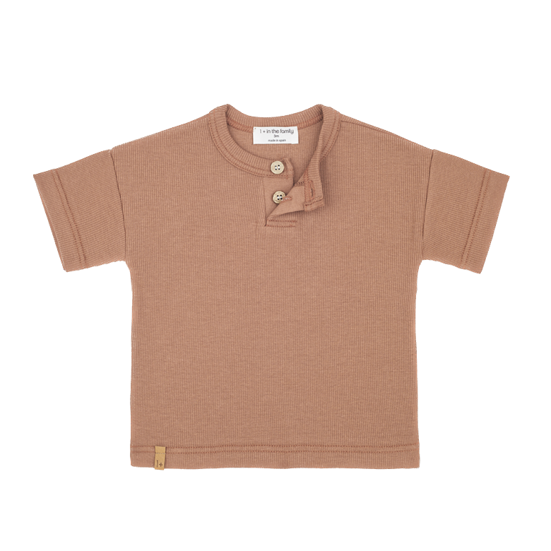 1+ In the family - Nestore short sleeve shirt - Apricot 