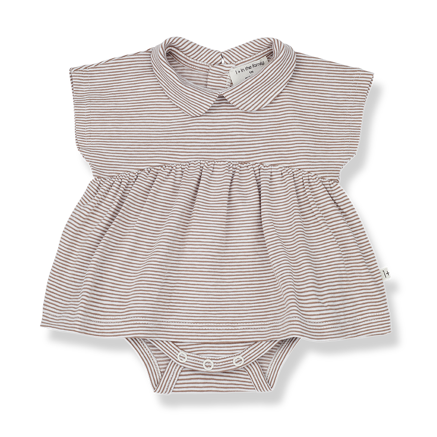 1+ In the familly - Fina collar dress - Caffelatte