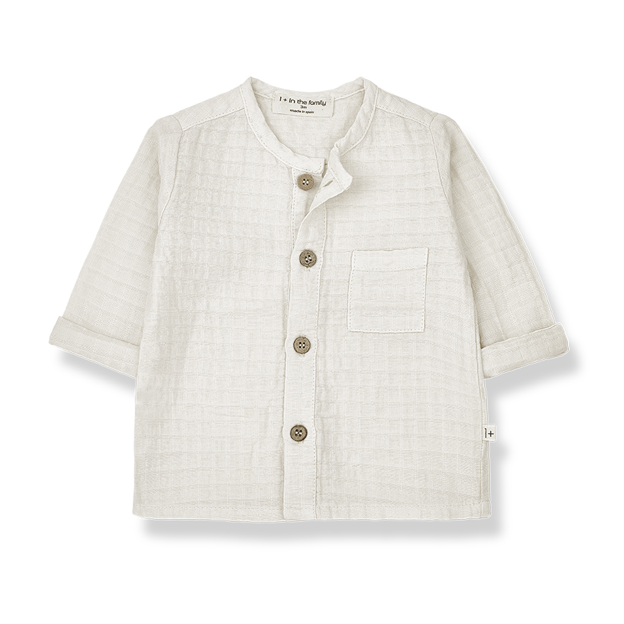 1+ In the family - Custo long sleeve shirt - Bone