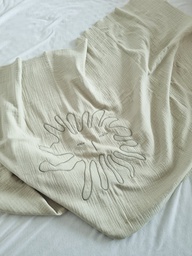 Jeanne Le Studio - Solange swaddle blanket - Light sage