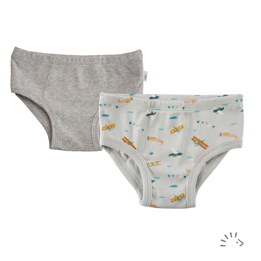 Iobio by Popolini - 2-pack boys briefs - Planes / grey