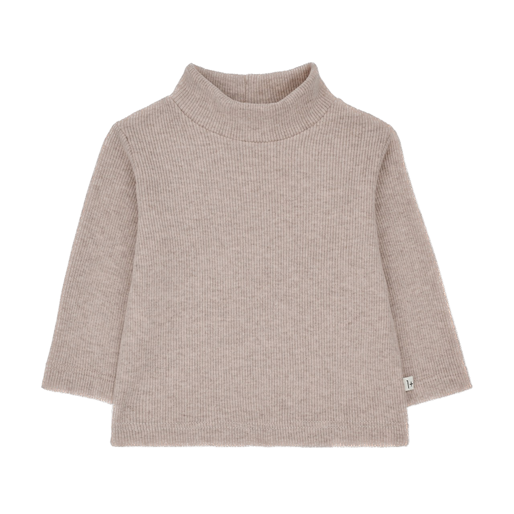 1+ In the family - Nils Tourtle Neck T-shirt - Nude
