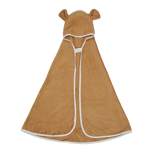 Fabelab - Hooded baby towel - Ochre bear