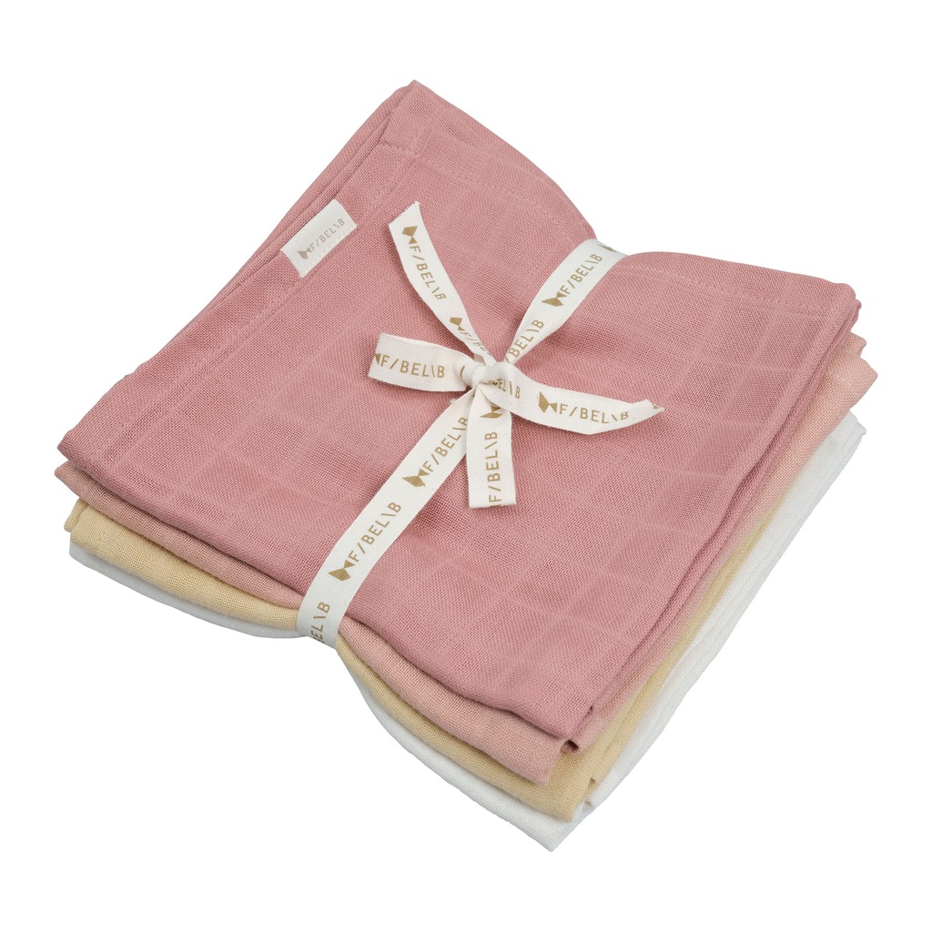 Fabelab - Muslin pastel flower (4-pack)