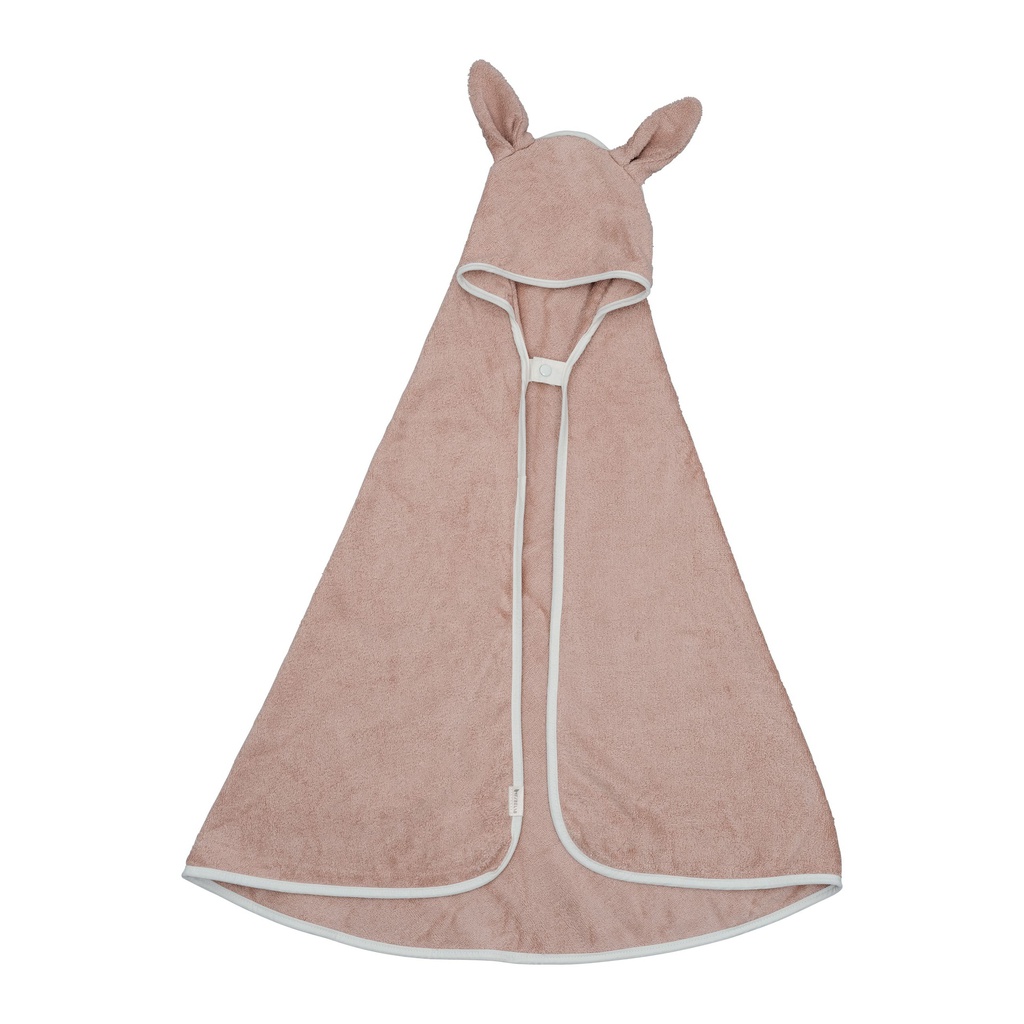 Fabelab - Hooded baby towel - Konijn oud roze