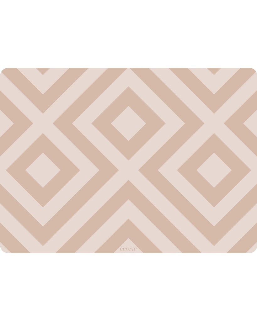 Eeveve - Placemats (2stuks) - Modern blocks / desert sand