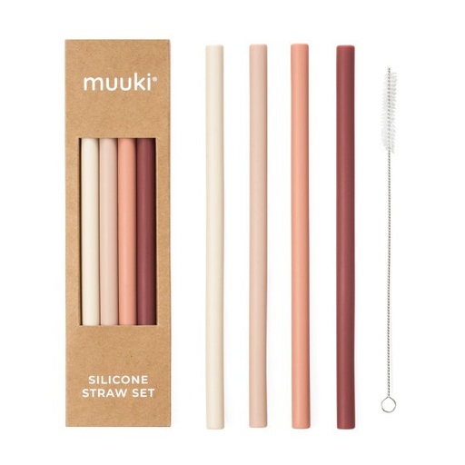 Muuki - Silicone Straw Set - Lounge color