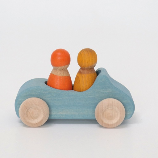 Grimms - Blauwe houten auto
