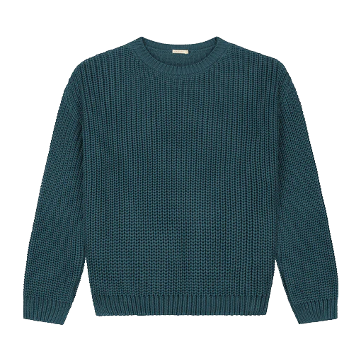 Yuki - Chunky knitted sweater (adults) - Petrol  