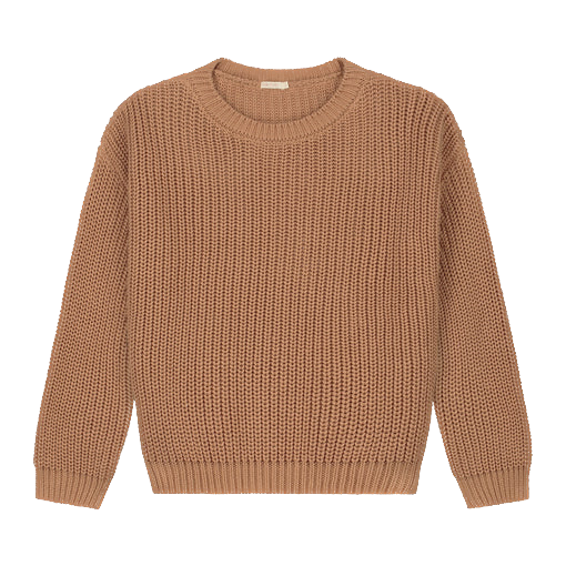 Yuki - Chunky knitted sweater (adults) - Biscuit 