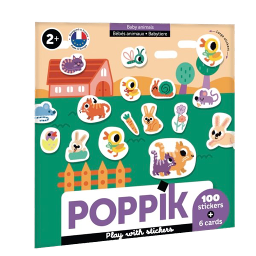Poppik -  Stickerboek Baby Animals 