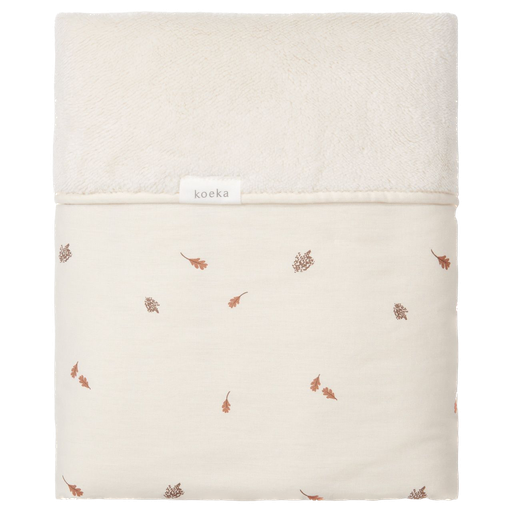 Koeka - Wiegdeken teddy reversible Forest Treasures - Warm White 