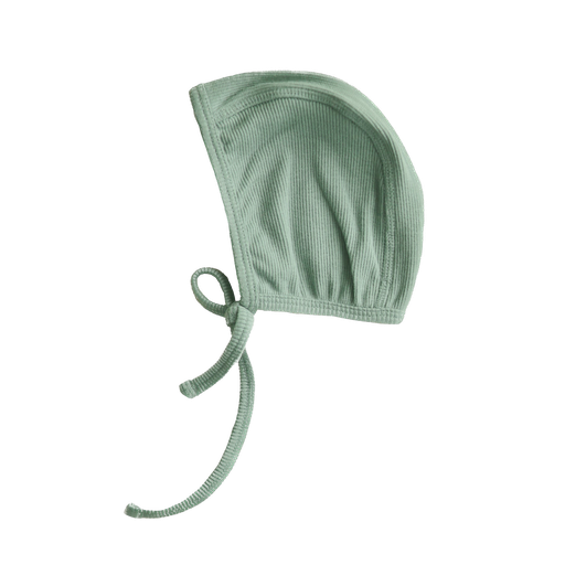 Mushie - Ribbed baby bonnet - Roman green