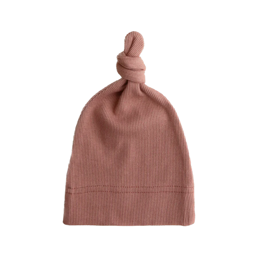 Mushie - Ribbed baby bonnet - Cedar