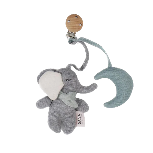 Saga - Pram toy elephant gina - Cloud blue