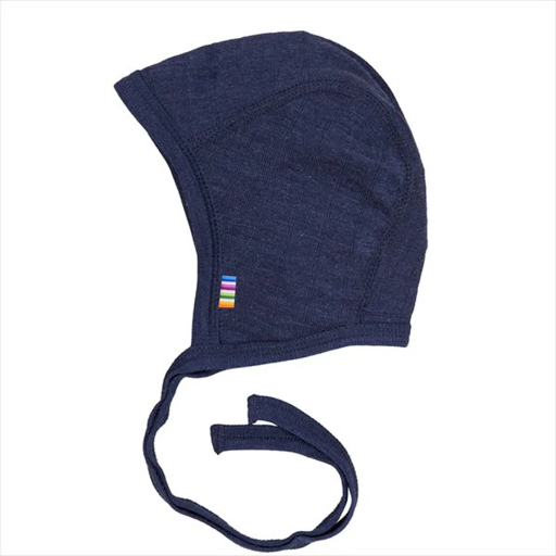 Joha - Mutsje 'Helmet' - Navy  - Merinowool + Silk