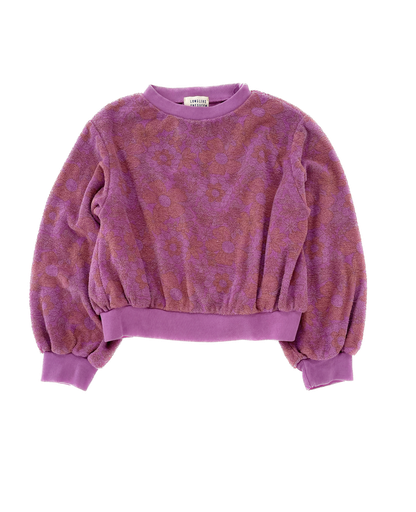 Long live the queen - Terry sweater - Flowers pink