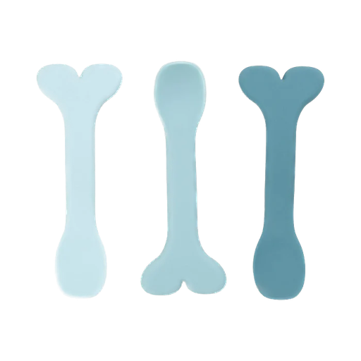 Done by Deer - Silicone baby spoon 3-pack - Blue