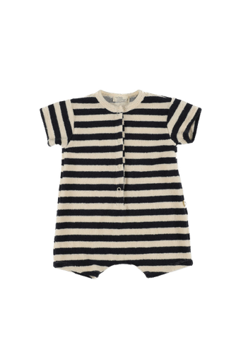 My Little Cozmo - Archer69-4 - Organic toweling stripes baby jumpsuit