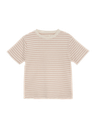 HUTTEliHUT - T-Shirt SS Striped Rib - Rose