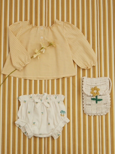 Emile et Ida - Baby blouse - Vichy geel