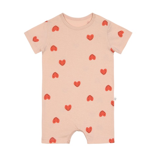 LÄSSIG - Pyjama playsuit short - Heart peach rose 