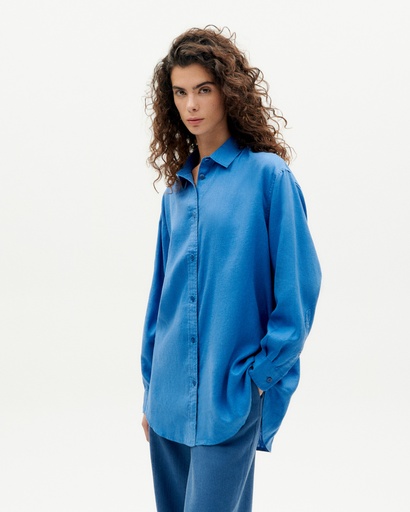 Thinking MU - Heritage blue hemp - Oversize blouse