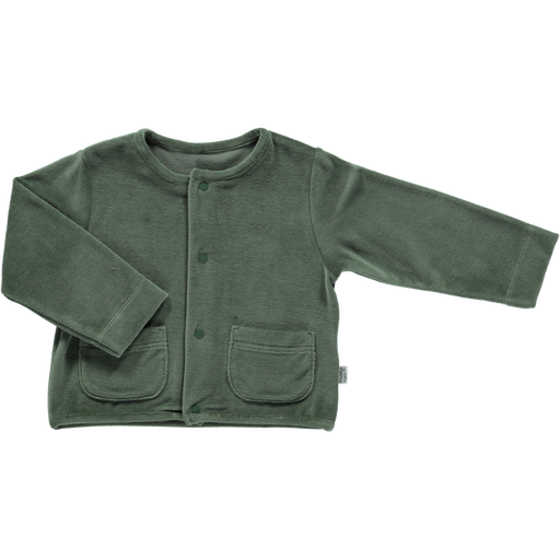 Poudre Organic - Vest manioc velours - Forest green