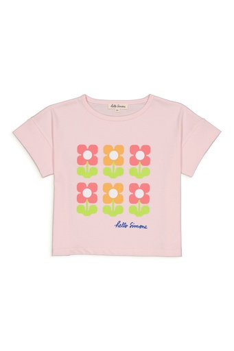 Hello Simone - T-shirt Crop Rose