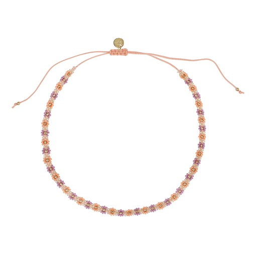 Jenest - Halsketting violet purple coral orange