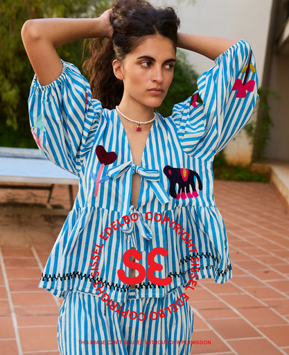 Sissel Edelbo - Vilja Top in Blue Stripes