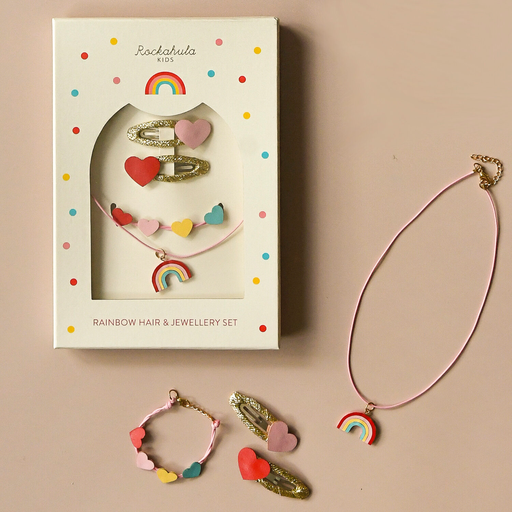 Rockahula - Vintage rainbow hair & jewellery set