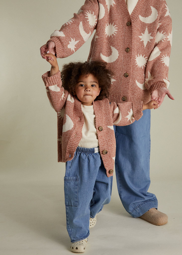 Claude & Co - Moon knit kids cardigan (Russet)