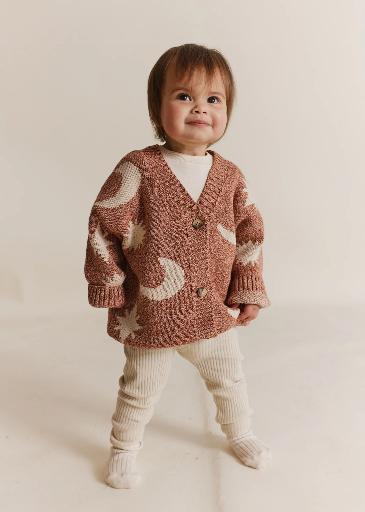 Claude & Co - Moon knit baby cardigan (Russet)