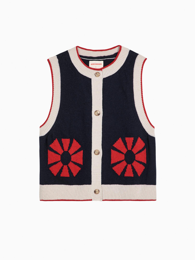 Bobo choses - Flower knitted vest