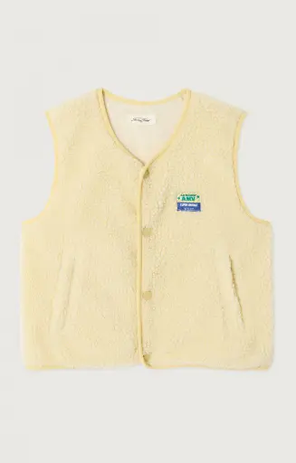 American Vintage - Hoktown Vest met drukknopen in Ecru