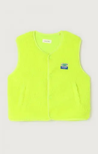 American Vintage - Hoktown Vest met drukknopen in Jaune Fluo