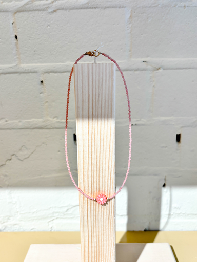 [202531] Kimchi - Ketting half edelsteen  bloem
