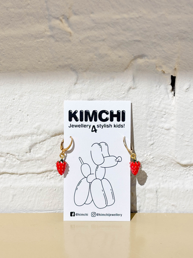 Kimchi - Oorringen hoops aardbei