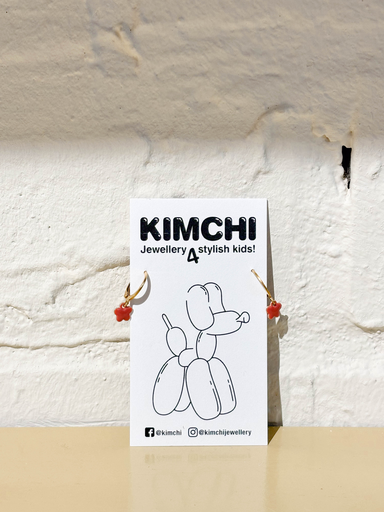 Kimchi - Oorringen hoops caramel bloem