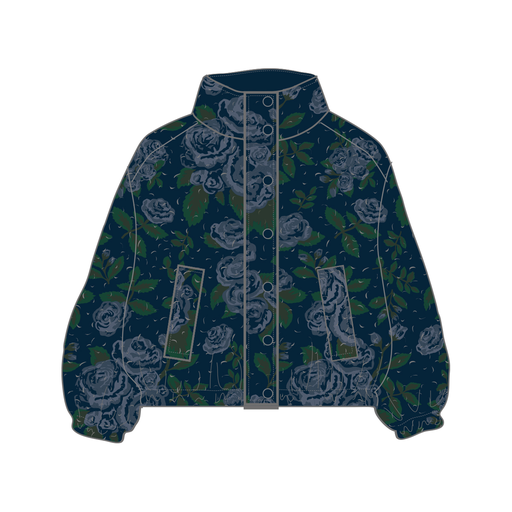 The tiny big sister - Roses sherpa jacket