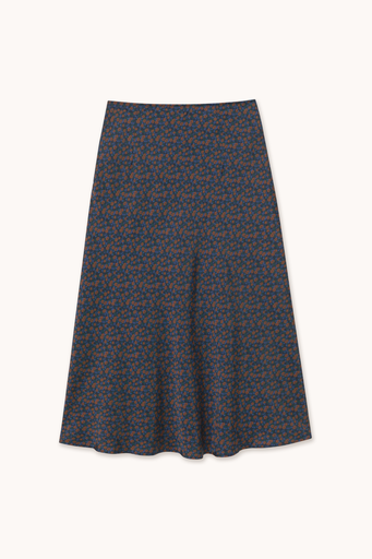 The tiny big sister - Small flowers bias cut skirt