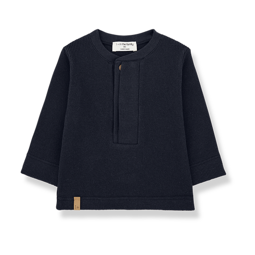 1+ In the family - Ralf dark blue henley t-shirt