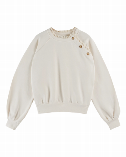 Emile & Ida - Cherry sweater broderie anglaise