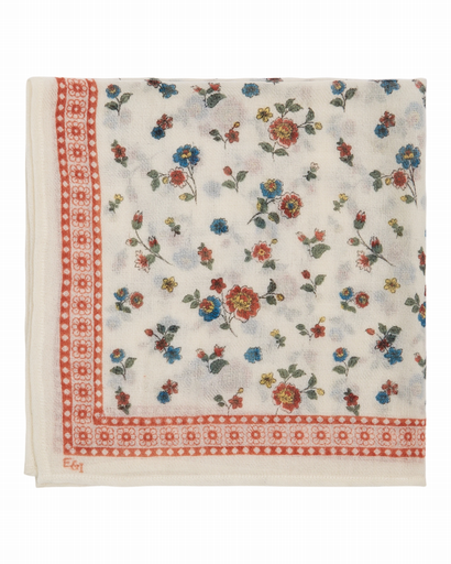 Emile & Ida - Foulard Brode 50x50 Camelia