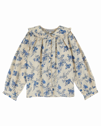 Emile & Ida – Blouse orchid bleu (AC049) 