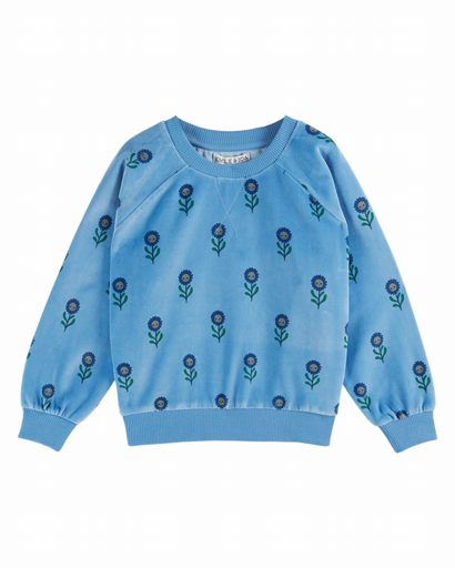 Emile & Ida – Sweater velours bloemenprint (AC179B) 